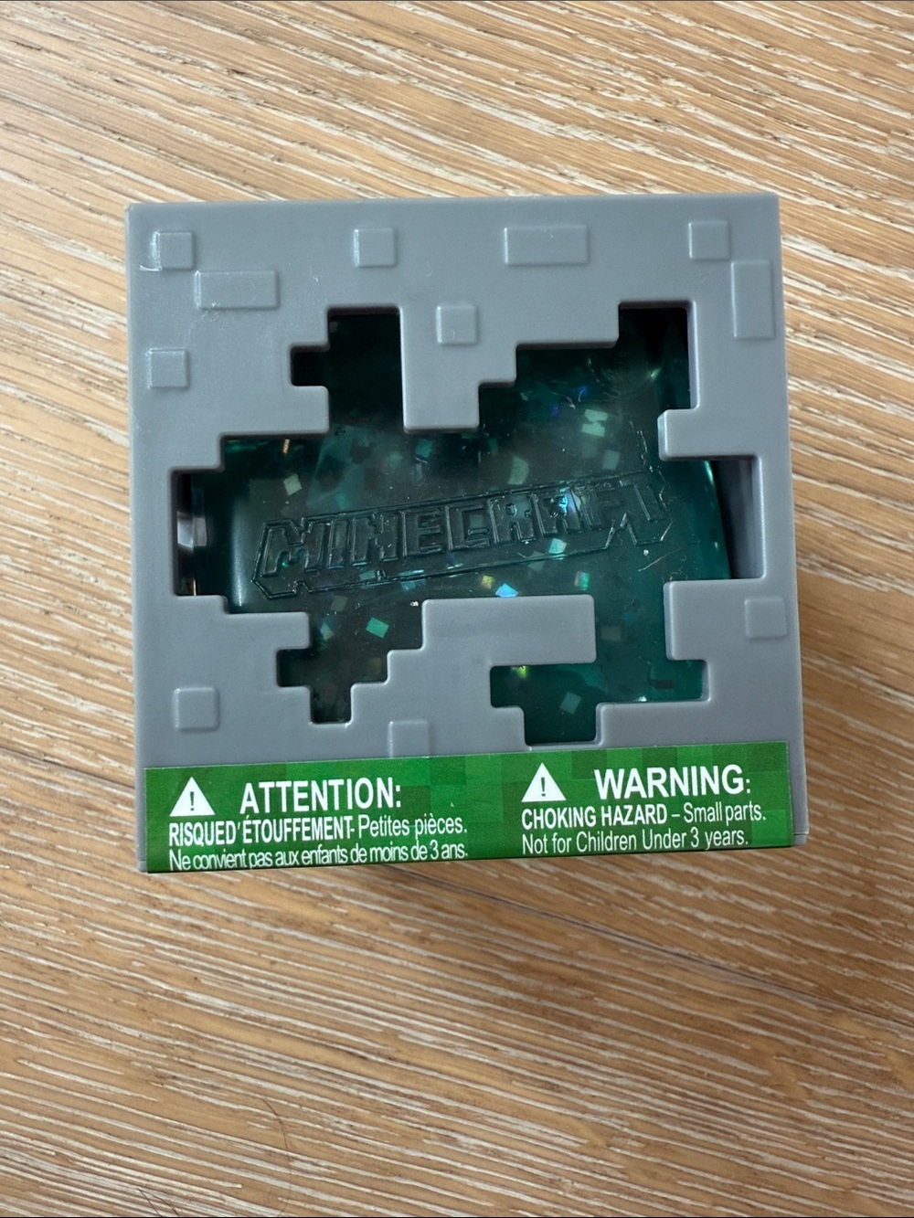 Viral-Minecraft Blue Glitter Jelly Cube Squishy NEW